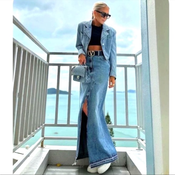 Zara DENIM SKIRT TRF - Picture 3 of 8